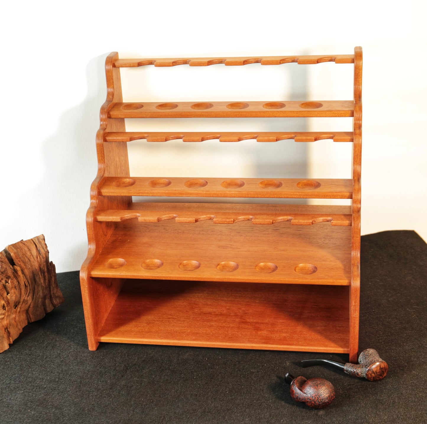 Tobacco Pipe Stand,Personalized pipe rack,stand for 18 Smoking Pipes,Tobacco storage