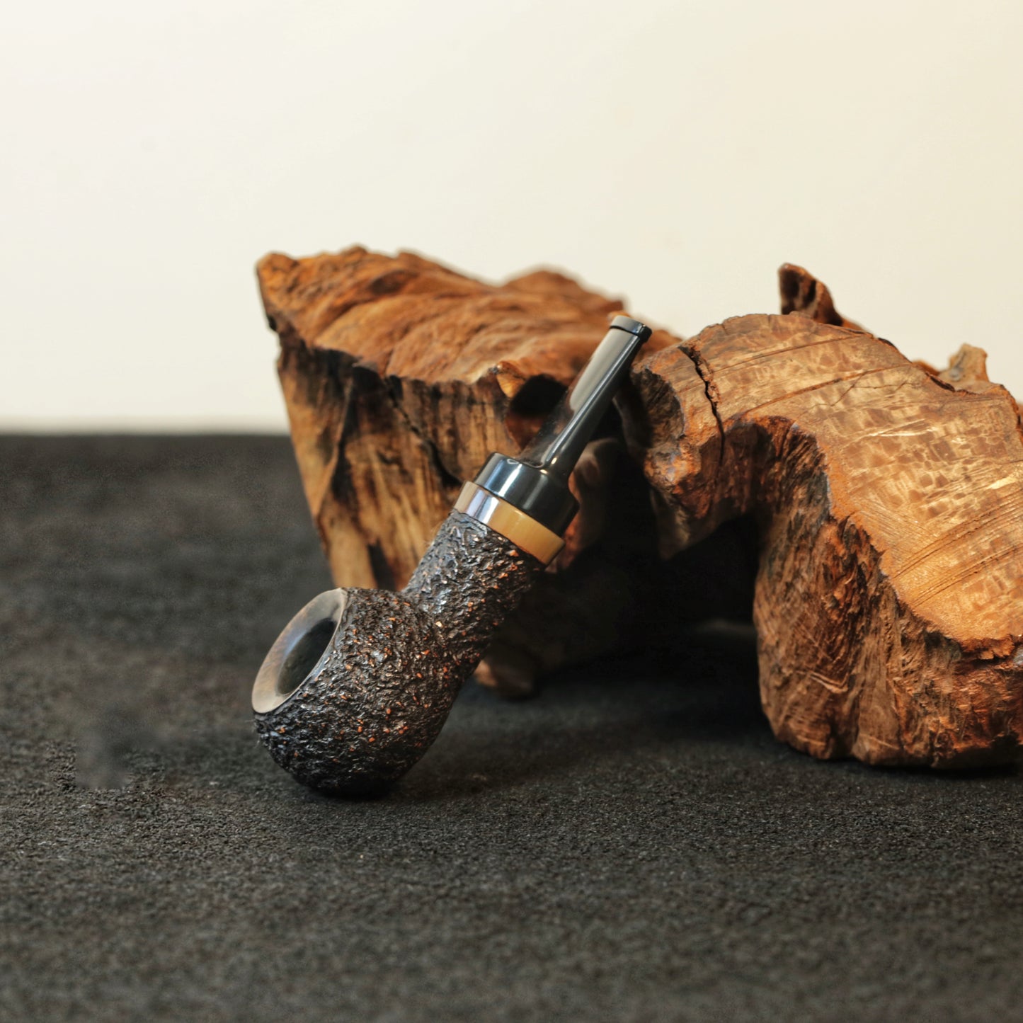 Tobacco Pipe,Briar wood tobacco pipe ,Smoking Pipe,Large Classic Curved Pipe,3 mm Filter ,Gift for smoker