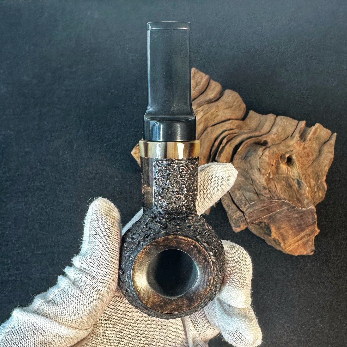 Tobacco Pipe,Briar wood tobacco pipe ,Smoking Pipe,Large Classic Curved Pipe,3 mm Filter ,Gift for smoker