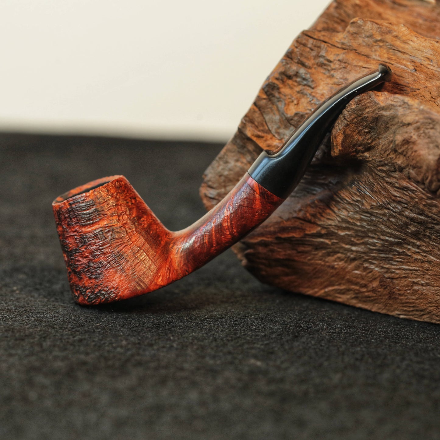 Volcano shaped pipe,Briar wood tobacco pipe ,Smoking Pipe,Large Classic Curved Pipe,3 mm Filter ,Gift for smoker