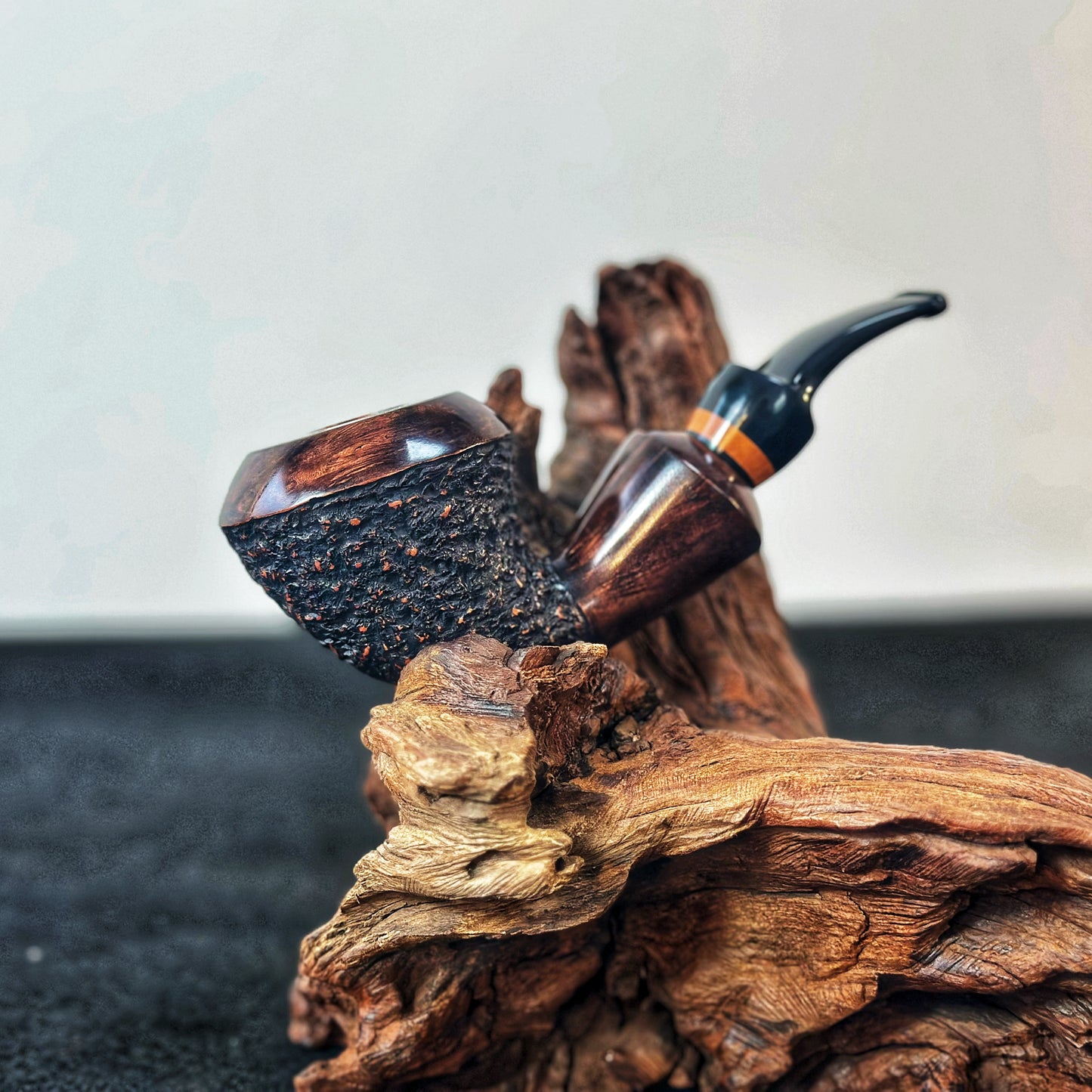 Briar wood tobacco pipe ,Smoking Pipe,Large Classic Curved Pipe,9 mm Filter ,Gift for smoker