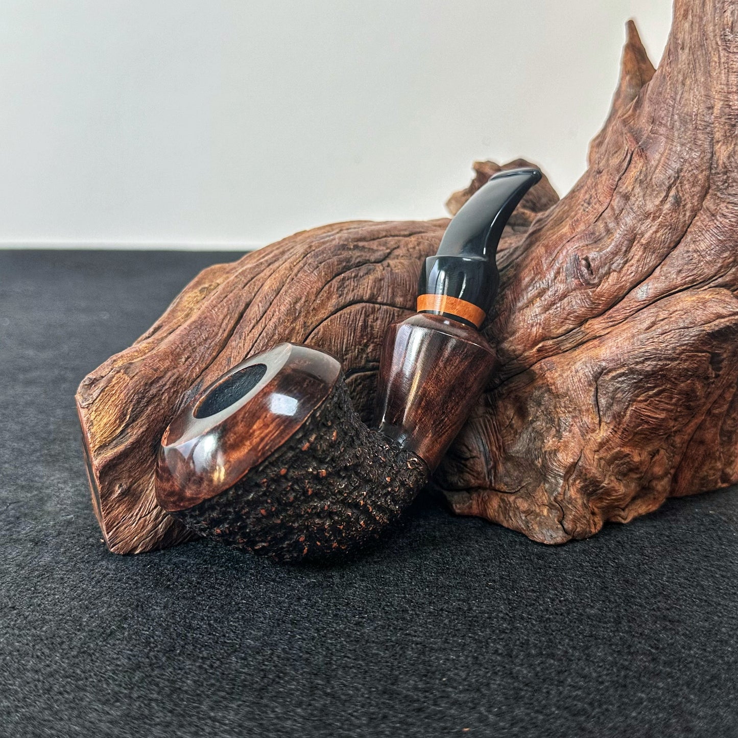 Briar wood tobacco pipe ,Smoking Pipe,Large Classic Curved Pipe,9 mm Filter ,Gift for smoker