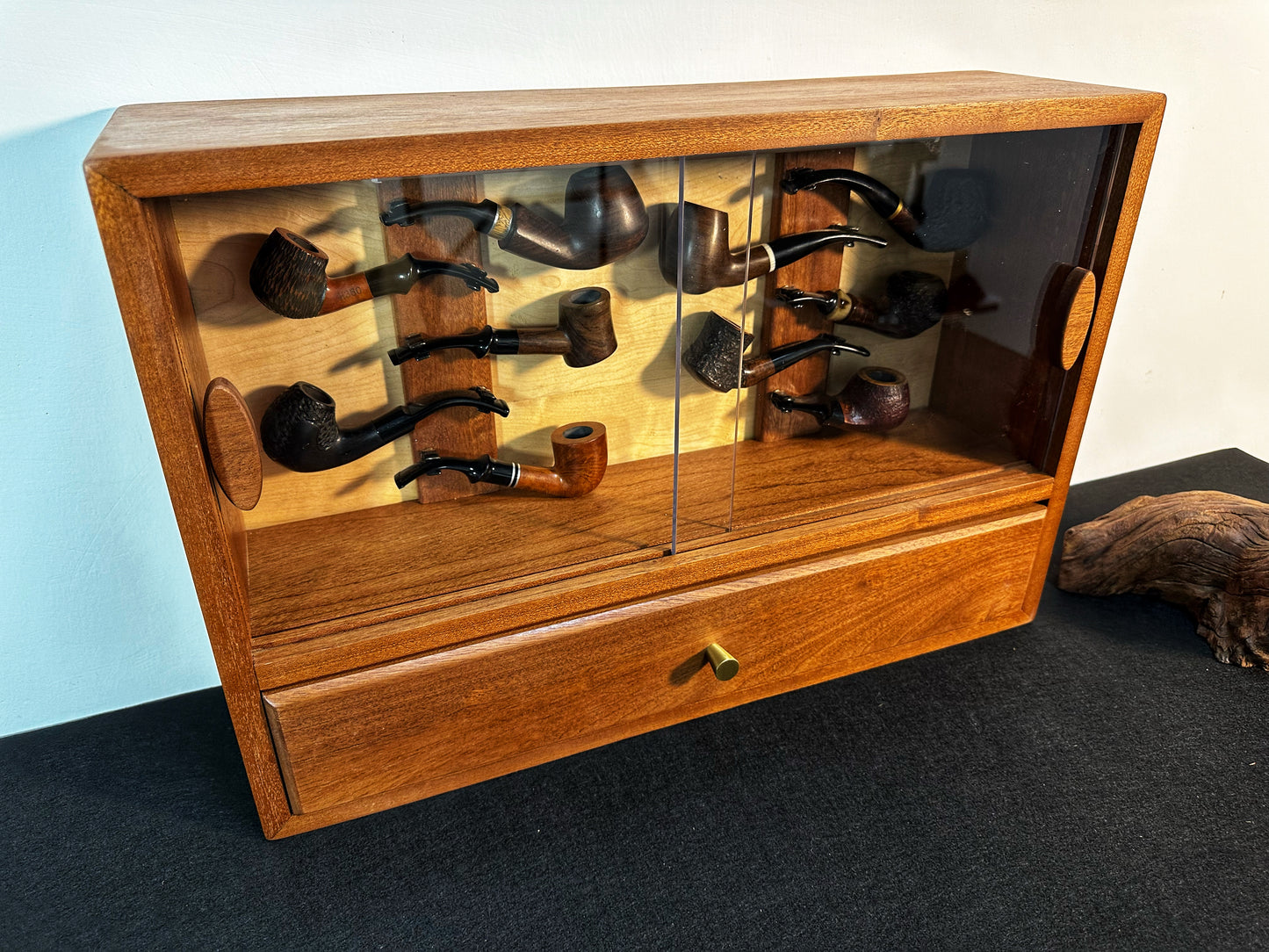 Tobacco Pipe Stand,Personalized pipe rack,stand for 10 Smoking Pipes,Tobacco storage