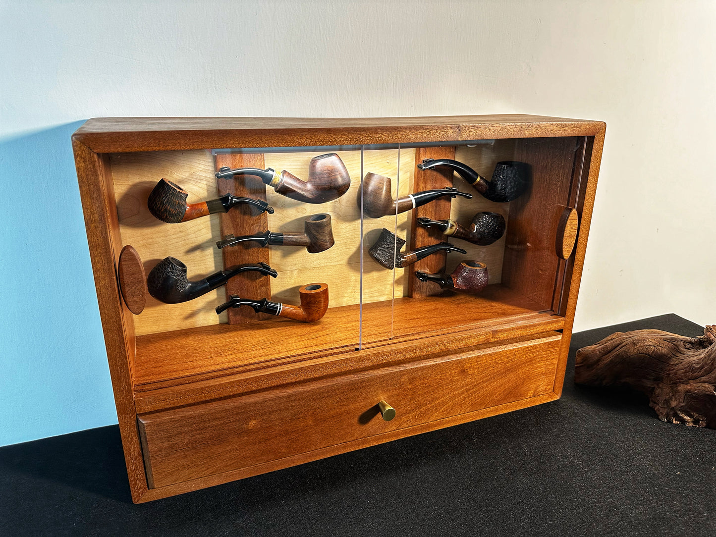 Tobacco Pipe Stand,Personalized pipe rack,stand for 10 Smoking Pipes,Tobacco storage