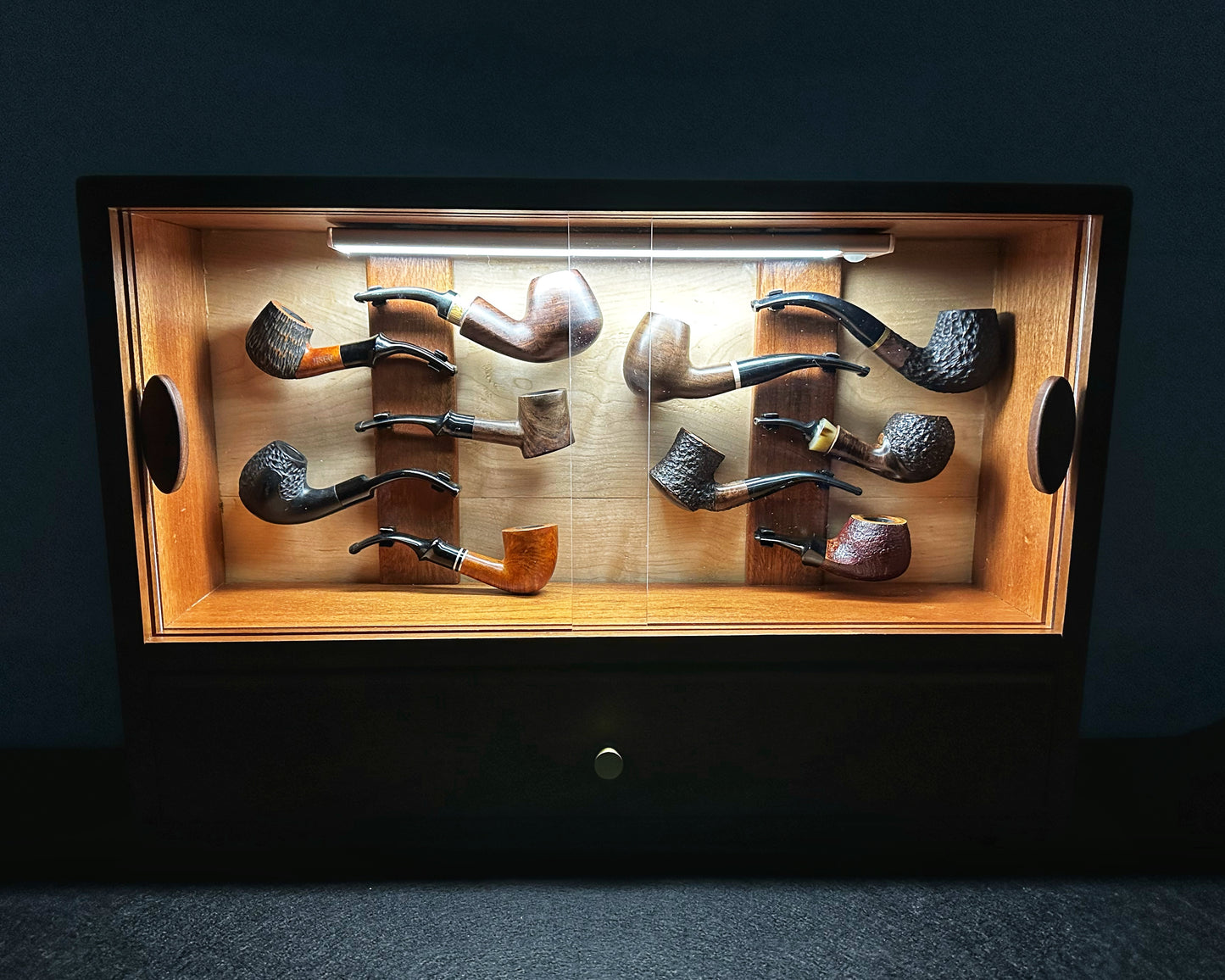 Tobacco Pipe Stand,Personalized pipe rack,stand for 10 Smoking Pipes,Tobacco storage