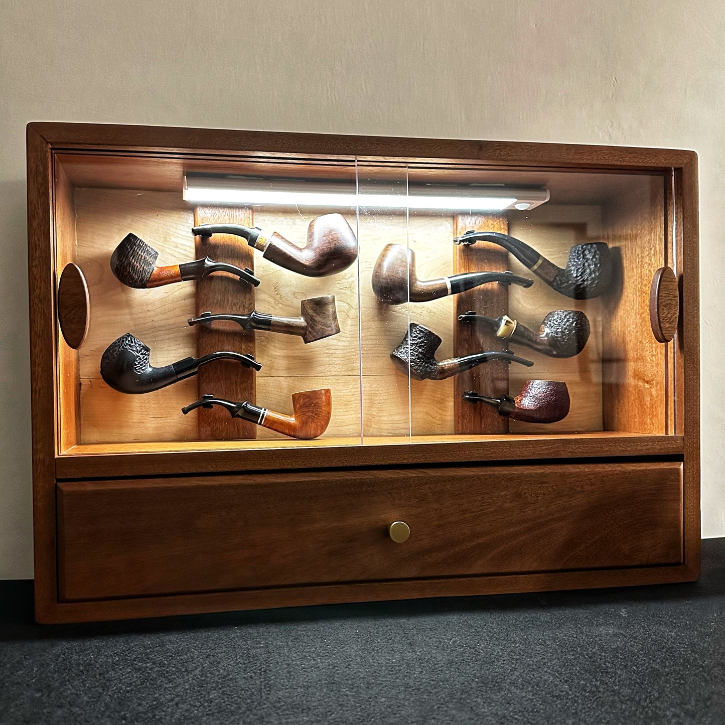 Tobacco Pipe Stand,Personalized pipe rack,stand for 10 Smoking Pipes,Tobacco storage
