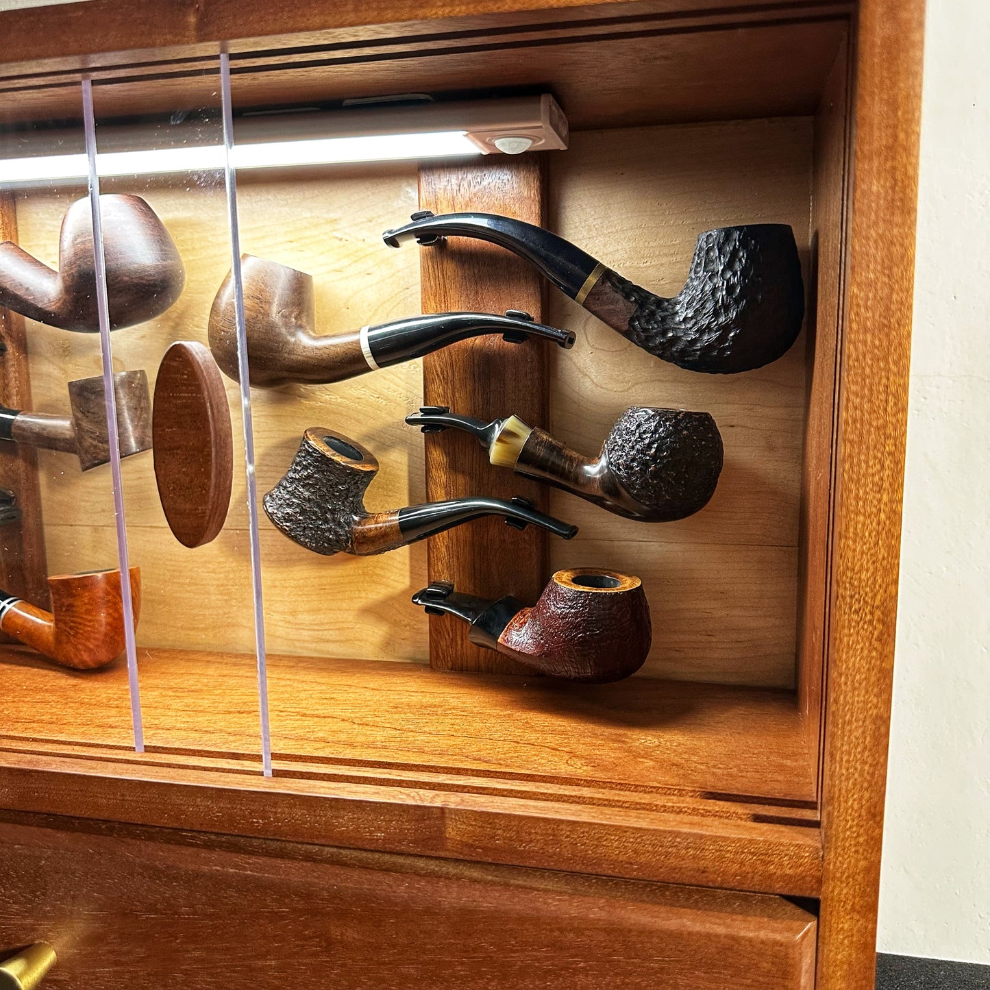 Tobacco Pipe Stand,Personalized pipe rack,stand for 10 Smoking Pipes,Tobacco storage