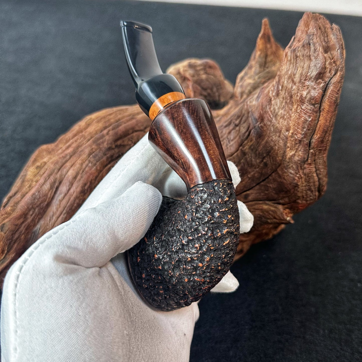 Briar wood tobacco pipe ,Smoking Pipe,Large Classic Curved Pipe,9 mm Filter ,Gift for smoker